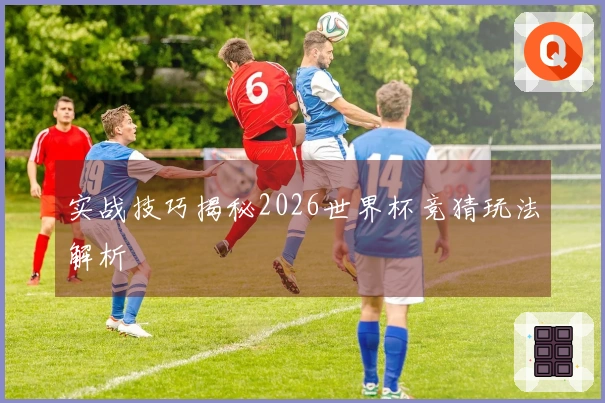 实战技巧揭秘2026世界杯竞猜玩法解析